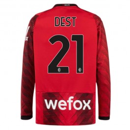 Fotballdrakter AC Milan Dest 21 Hjemmedrakt 2023-2024 - L/S