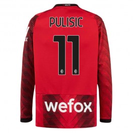 Fotballdrakter AC Milan Pulisic 11 Hjemmedrakt 2023-2024 - L/S