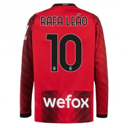 Fotballdrakter AC Milan Rafa Leao 10 Hjemmedrakt 2023-2024 - L/S