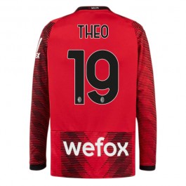 Fotballdrakter AC Milan Theo 19 Hjemmedrakt 2023-2024 - L/S