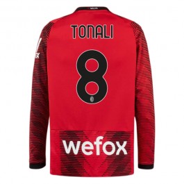 Fotballdrakter AC Milan Tonali 8 Hjemmedrakt 2023-2024 - L/S