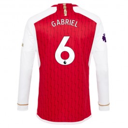 Fotballdrakter Arsenal Gabriel 6 Hjemmedrakt 2023-2024 - L/S