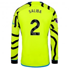 Fotballdrakter Arsenal Saliba 2 Bortedrakt 2023-2024 - L/S