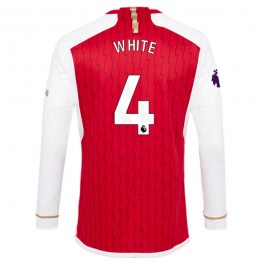 Fotballdrakter Arsenal White 4 Hjemmedrakt 2023-2024 - L/S
