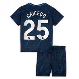 Fotballdrakter Chelsea Caicedo 25 Bortedrakt Barn 2023-2024