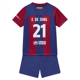 Fotballdrakter FC Barcelona F.De Jong 21 Hjemmedrakt Barn 2023-2024