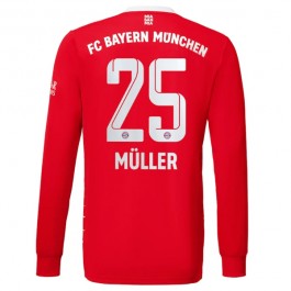Fotballdrakter FC Bayern München Müller 25 Hjemmedrakt 2022-2023 - L/S