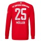 Fotballdrakter FC Bayern München Müller 25 Hjemmedrakt 2022-2023 - L/S