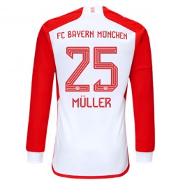 Fotballdrakter FC Bayern München Müller 25 Hjemmedrakt 2023-2024 - L/S