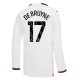 Fotballdrakter Manchester City De Bruyne 17 Bortedrakt 2023-2024 - L/S