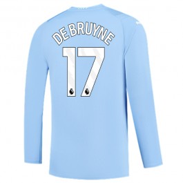 Fotballdrakter Manchester City De Bruyne 17 Hjemmedrakt 2023-2024 - L/S