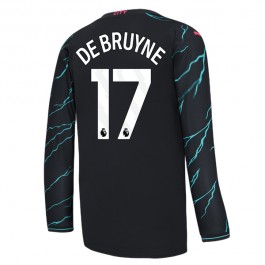 Fotballdrakter Manchester City De Bruyne 17 Tredjedrakt 2023-2024 - L/S