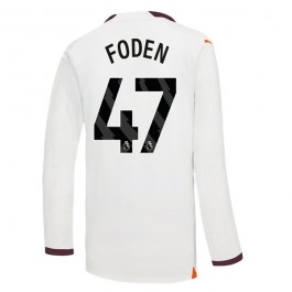 Fotballdrakter Manchester City Foden 47 Bortedrakt 2023-2024 - L/S