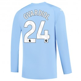 Fotballdrakter Manchester City Gvardiol 24 Hjemmedrakt 2023-2024 - L/S