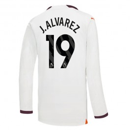 Fotballdrakter Manchester City J. Alvarez 19 Bortedrakt 2023-2024 - L/S