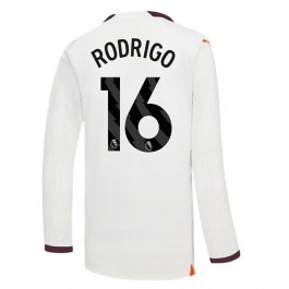 Fotballdrakter Manchester City Rodrigo 16 Bortedrakt 2023-2024 - L/S