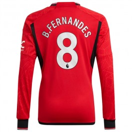Fotballdrakter Manchester United B.Fernandes 8 Hjemmedrakt 2023-2024 - L/S