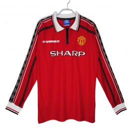Fotballdrakter Manchester United Hjemmedrakt Retro 1998-1999 - L/S