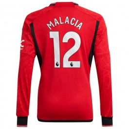 Fotballdrakter Manchester United Malacia 12 Hjemmedrakt 2023-2024 - L/S