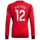 Fotballdrakter Manchester United Malacia 12 Hjemmedrakt 2023-2024 - L/S