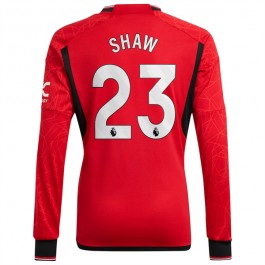 Fotballdrakter Manchester United Shaw 23 Hjemmedrakt 2023-2024 - L/S