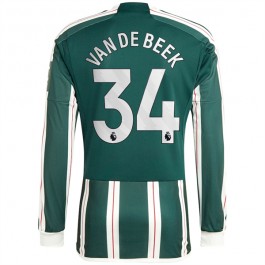 Fotballdrakter Manchester United Van De Beek 34 Bortedrakt 2023-2024 - L/S