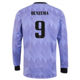 Fotballdrakter Real Madrid Benzema 9 Bortedrakt 2022-2023 - L/S