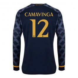 Fotballdrakter Real Madrid Camavinga 12 Bortedrakt 2023-2024 - L/S