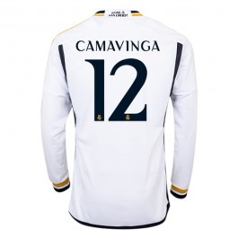 Fotballdrakter Real Madrid Camavinga 12 Hjemmedrakt 2023-2024 - L/S