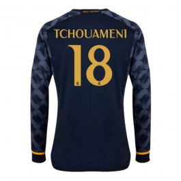 Fotballdrakter Real Madrid Tchouameni 18 Bortedrakt 2023-2024 - L/S