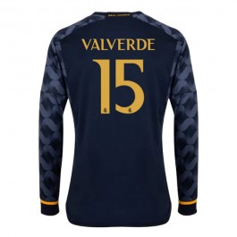 Fotballdrakter Real Madrid Valverde 15 Bortedrakt 2023-2024 - L/S