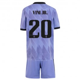 Fotballdrakter Real Madrid Vini Jr. 20 Bortedrakt Barn 2022-2023