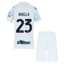 Inter Milan Barella 23 Bortedrakt Barn 2025-2026 Fotballdrakter