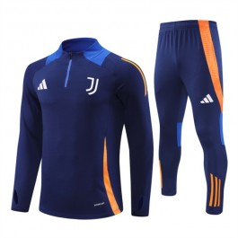 Juventus Treningsdresser Barn 2024-25 - 1-4 Zip Blå