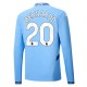 Manchester City Bernardo 20 Hjemmedrakt 2024-2025 L/S Fotballdrakter