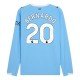 Manchester City Bernardo 20 Hjemmedrakt 2025-2026 L/S Fotballdrakter