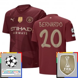 Manchester City Bernardo 20 Tredjedrakt Champions League With Patch 2024-2025 Fotballdrakter
