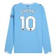 Manchester City Cherki 10 Hjemmedrakt 2025-2026 L/S Fotballdrakter