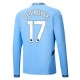 Manchester City De Bruyne 17 Hjemmedrakt 2024-2025 L/S Fotballdrakter