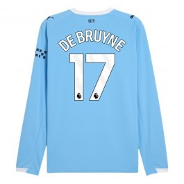 Manchester City De Bruyne 17 Hjemmedrakt 2025-2026 L/S Fotballdrakter
