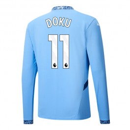 Manchester City Doku 11 Hjemmedrakt 2024-2025 L/S Fotballdrakter