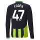 Manchester City Foden 47 Bortedrakt 2024-2025 L/S Fotballdrakter
