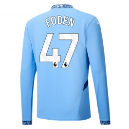 Manchester City Foden 47 Hjemmedrakt 2024-2025 L/S Fotballdrakter
