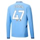 Manchester City Foden 47 Hjemmedrakt 2024-2025 L/S Fotballdrakter