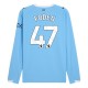 Manchester City Foden 47 Hjemmedrakt 2025-2026 L/S Fotballdrakter