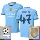 Manchester City Foden 47 Hjemmedrakt Champions League With Patch 2024-2025 Fotballdrakter
