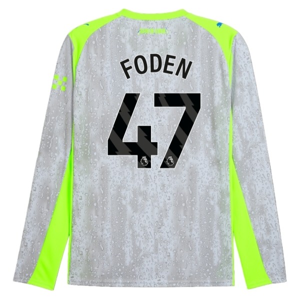 Manchester City Foden 47 Tredjedraktsett 2025-2026 Langermet Fotballdrakter Manchester City Foden 47 Tredjedraktsett 2025-2026 Langermet Fotballdrakter