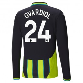 Manchester City Gvardiol 24 Bortedrakt 2024-2025 L/S Fotballdrakter