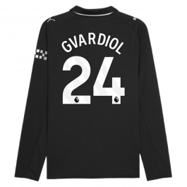 Manchester City Gvardiol 24 Bortedrakt 2025-2026 L/S Fotballdrakter