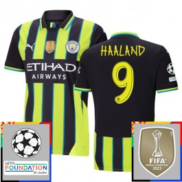 Manchester City Haaland 9 Bortedrakt Champions League With Patch 2024-2025 Fotballdrakter